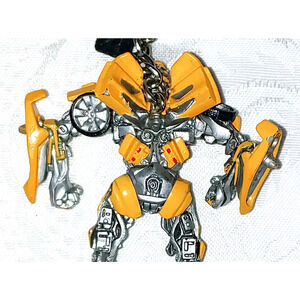 Transformers Bumblebee Poseable 4" Figure Backpack Clip On Keychain 2007 Hasbro